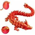 3D Printed Dragon,Dragon Eggs with Dragon Inside,Crystal Dragon,3D