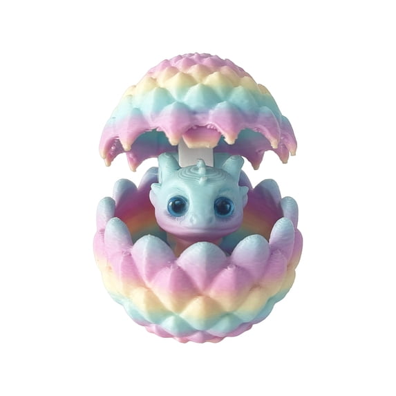 3D Printed Dragon Egg with Articulated Crystal Dragon Inside,2026 New 3D Printed Dragon Egg Set,Colorful Toy Ornaments,Dinosaur Egg Toys for Teens Adults Camouflage
