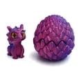 thumbnail image 1 of 3D Printed Dragon Egg with Articulated Crystal Dragon Inside,3D Printed Dragon Egg Set,Colorful Toy Ornaments,Dinosaur Egg Toys for Teens Adults(Purple), 1 of 4