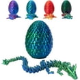 3D Printed Dragon Egg, 3D Printed Articulated Dragon with Dragon Inside