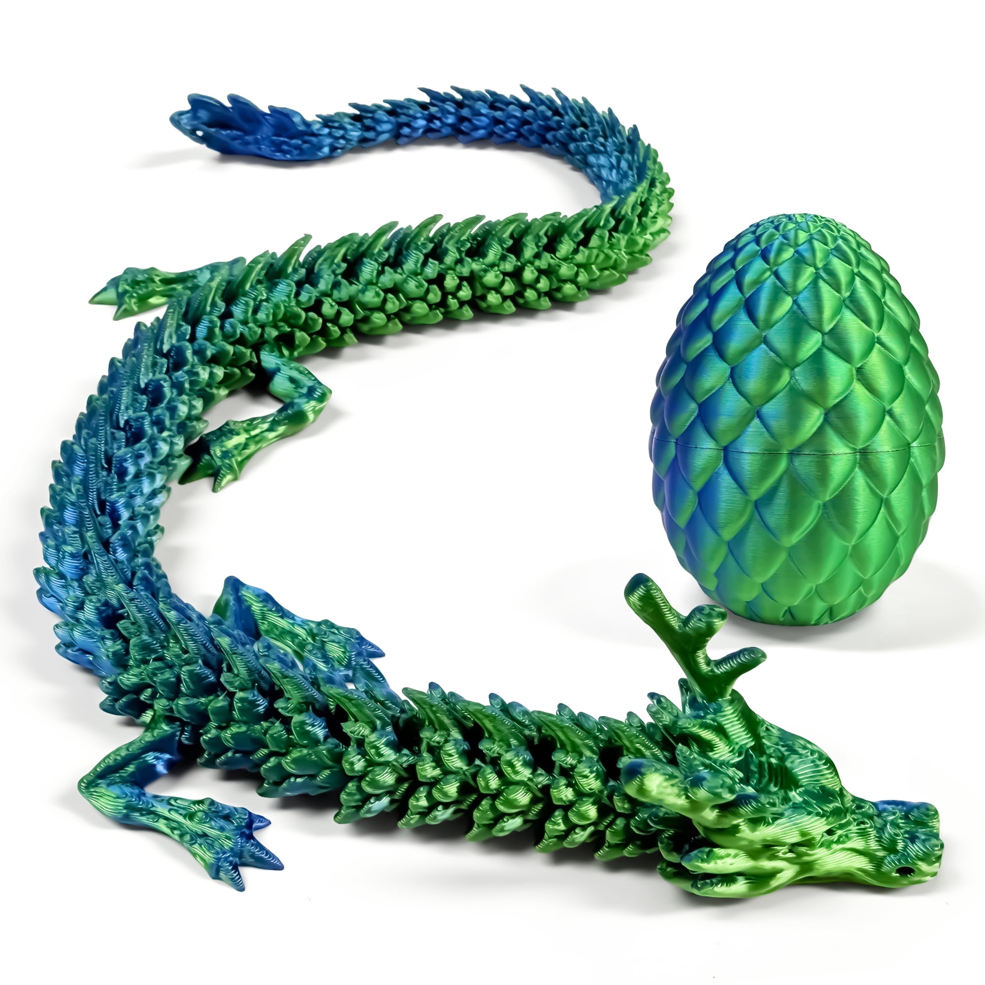3D Printed Dragon Egg, Golden 3D Printer Articulated Dragon Toy