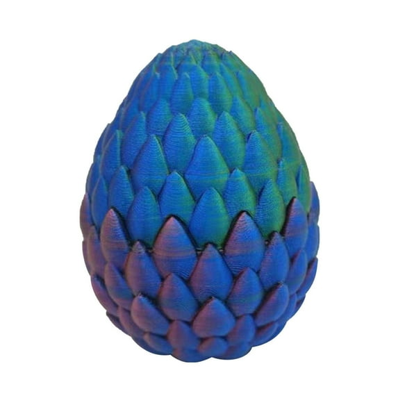 3D-Printed Dragon Egg Decoration Box, Dragon Scale Display Case Ornament with Realistic Texture, Aquarium Ornament & Desk Showpiece for Home Decor (B)