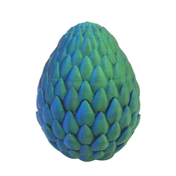 3D-Printed Dragon Egg Decoration Box, Dragon Scale Display Case Ornament with Realistic Texture, Aquarium Ornament & Desk Showpiece for Home Decor (E)