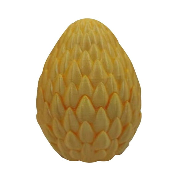 3D-Printed Dragon Egg Decoration Box, Dragon Scale Display Case Ornament with Realistic Texture, Aquarium Ornament & Desk Showpiece for Home Decor (F)