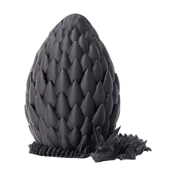 3D Printed Dragon Egg & Dragon Figure Set - Articulated Fantasy Creature, Realistic 3D Printed Animals for Desk Decor, Mythical Beast Collectible Gift for Adults
