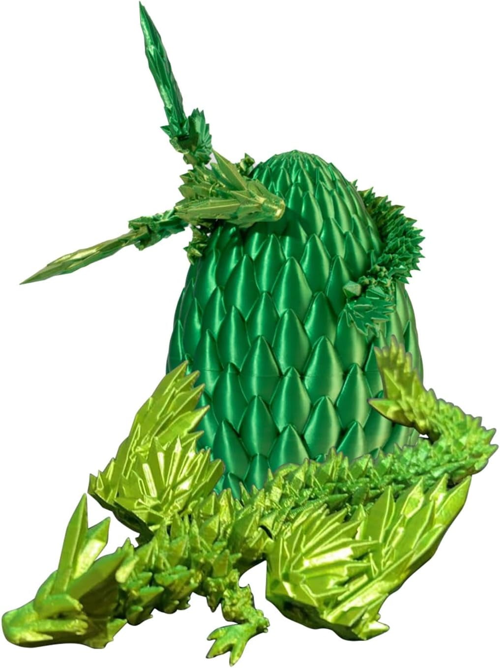 3D Printed Dragon in Egg,Full Articulated Dragon Crystal Dragon with
