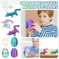 thumbnail image 1 of 3D Printed Dragon Egg Gift Set - 4 Poseable Crystal Dragon Figurines with Moving Joints,Multi-Color Fantasy Toys for Collectors & Decor, 1 of 5
