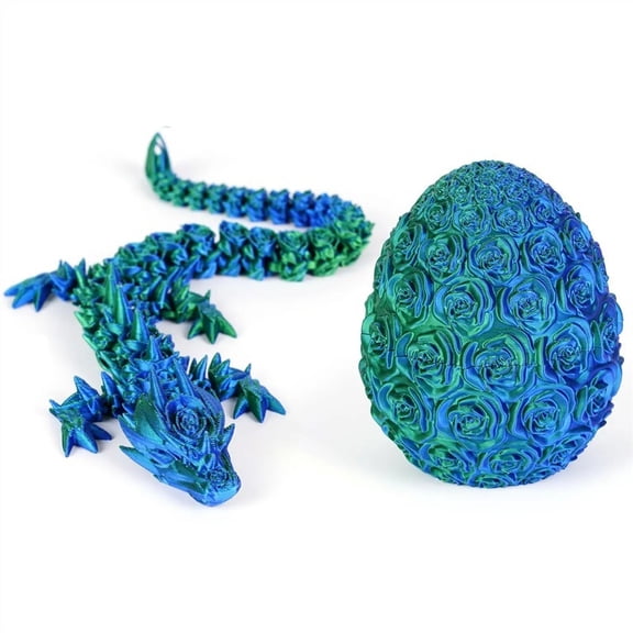 3D Printed Dragon Egg God Dragon Gemstone Dragon With Joint Flexibility Figurine For Colorful Decoration Christmas Gift
