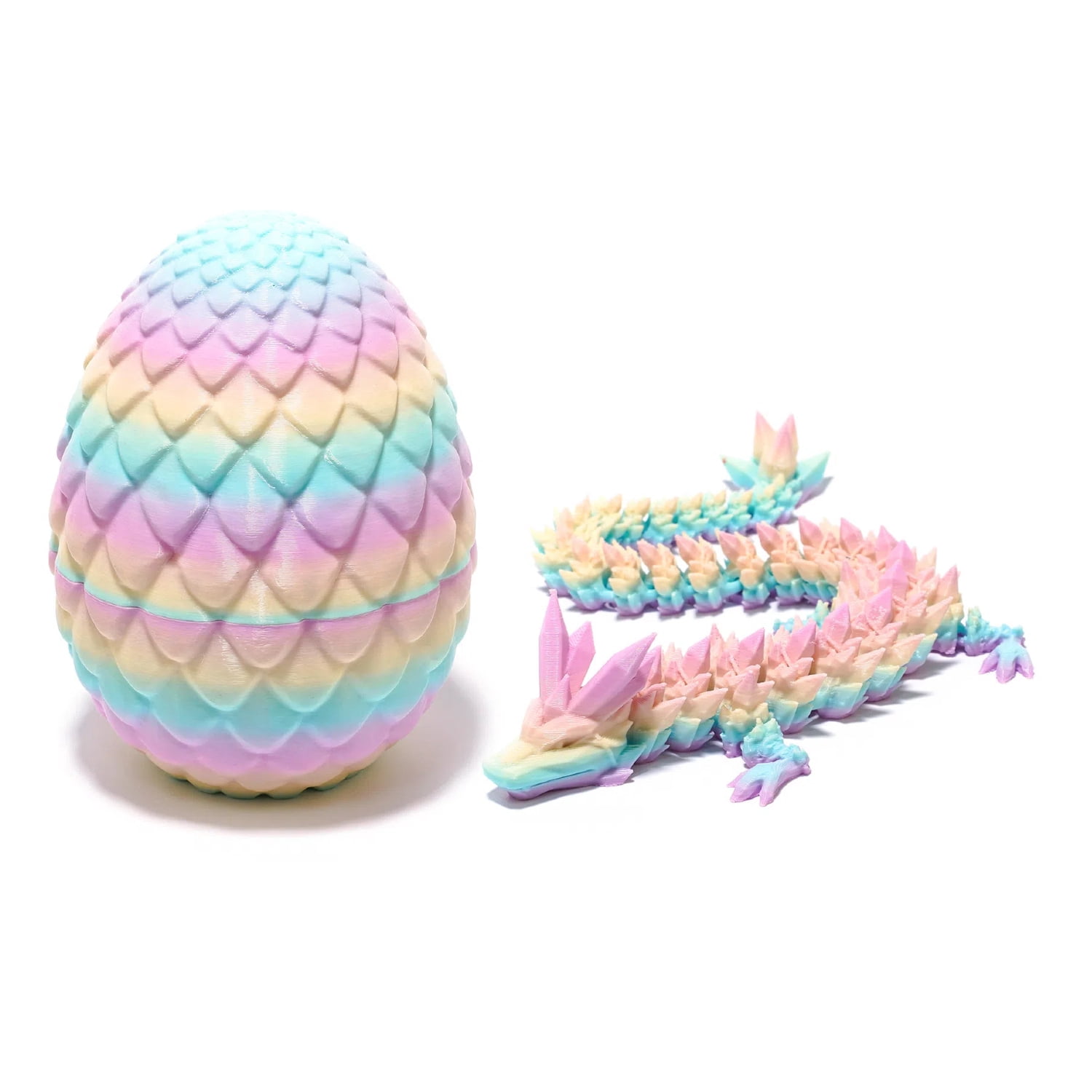 3d Printed Dragon Eggs 3D Printed Dragon Egg With A Fully Moving Crystal Dragon, Flexible Joints - Ideal For Home And Office Decoration Or Desk Toy