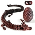 thumbnail image 1 of 3D Printed Dragon Egg, Red Black 3D Printer Articulated Dragon Toy for Kids, 12 inch 3D Printed Easter Dragon ADHD Fidget Toys , Office Desk Figurine Decor, 1 of 11