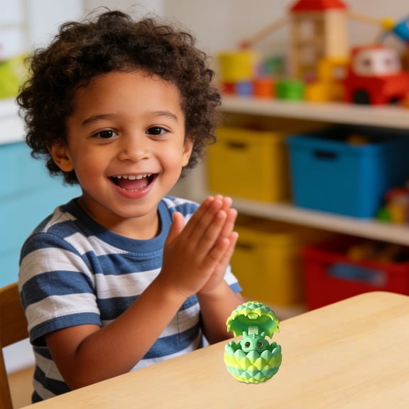 3D Printed Dragon Egg Set – Green Fantasy-Themed Easter or Valentine’s Gift with Hatching Dragons (1pc)