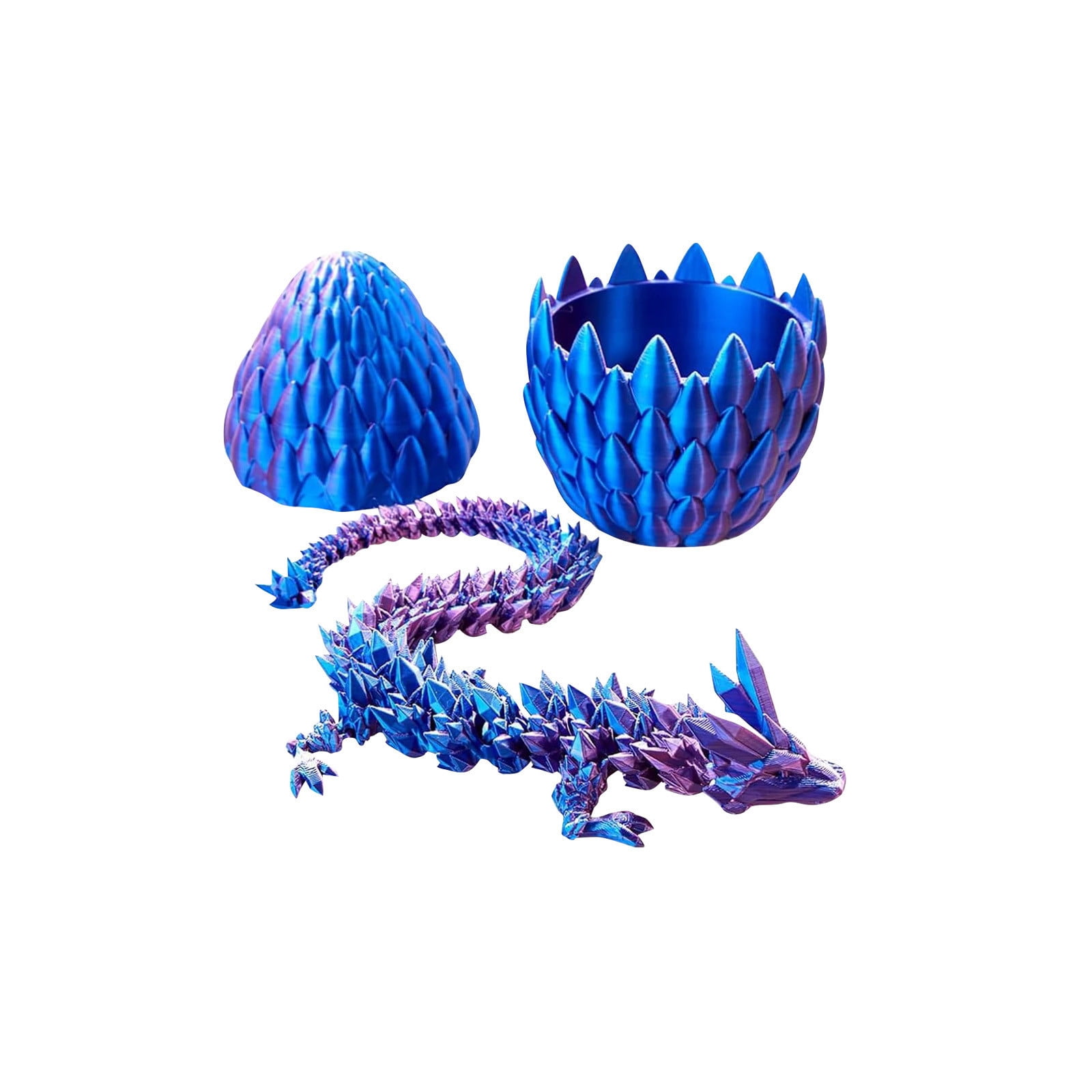 Flexible Executive Desk Toys Home Office Decor,3D Printed Dragon In Articulated Dragon Crystal Dragon Fidget Toy Dragon Eggs Easter Eggs