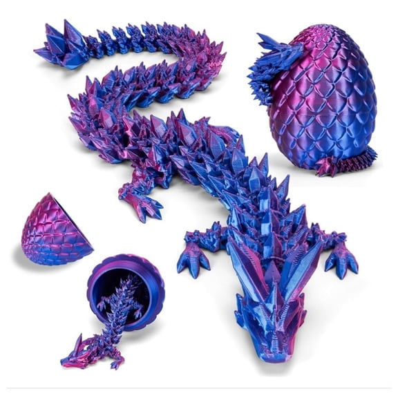 3D Printed Dragon Egg with Inside, Desk Decoration