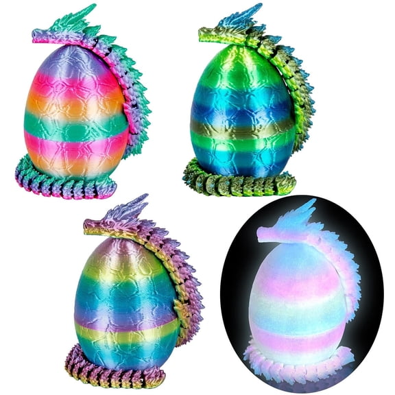 3D Printed Dragon Eggs Dragon Eggs with 8.86inch Dragon Inside 3D Printed Dragon for Adults, Easter Home Decor