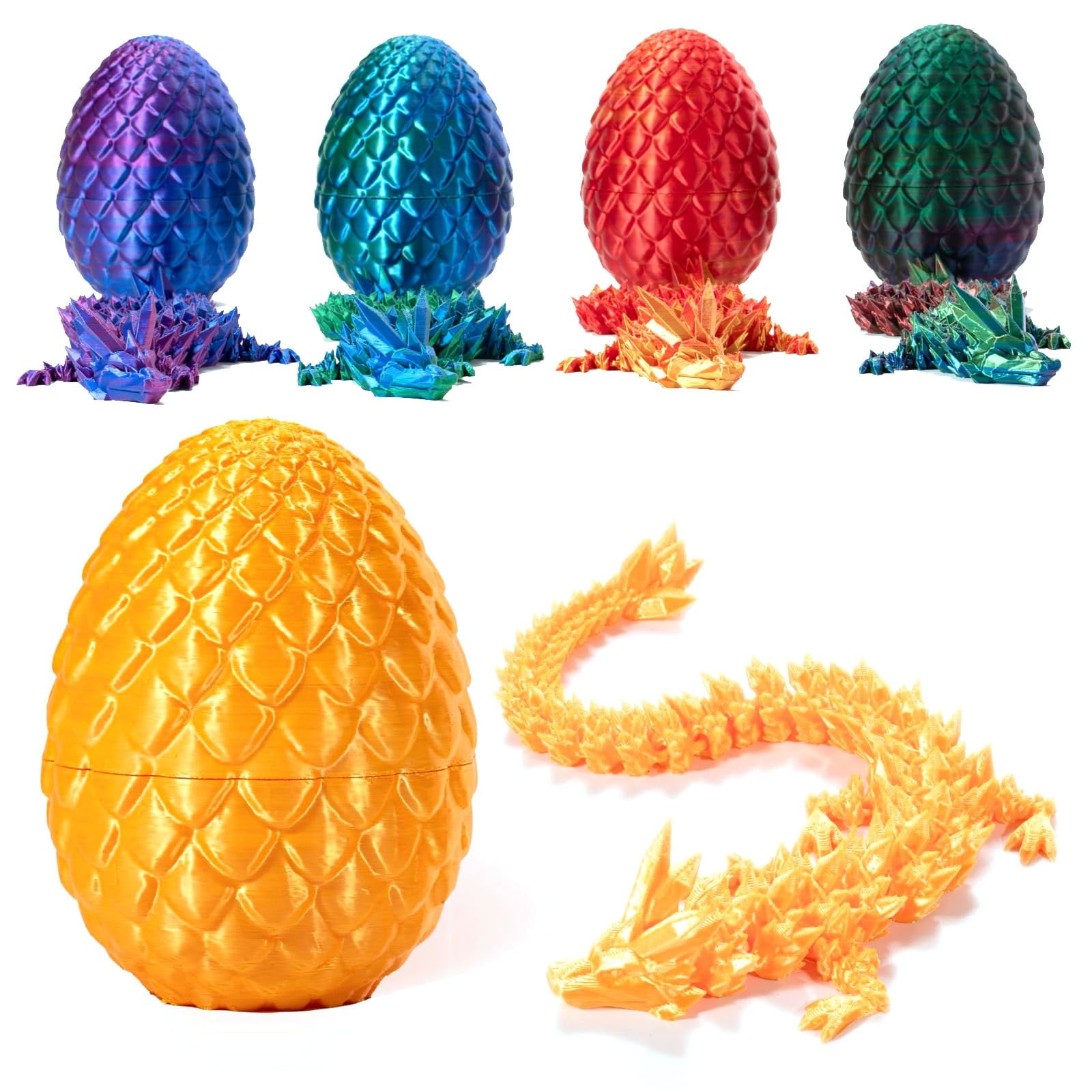 3D Printed Dragon Egg, Easter Eggs Mythical Dragon Eggs With Dragon