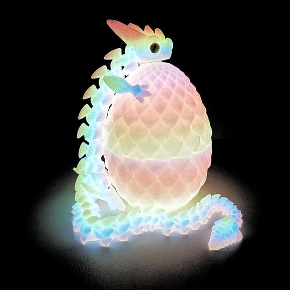 3D Printed Dragon Eggs with Dragon Inside, Mystery Crystal Dragon Easter Egg Fillers Toys, Articulated Fidget 3D Printed Animals, Surprise Gift, Easter Basket Essentials, Easter Basket Stuffers