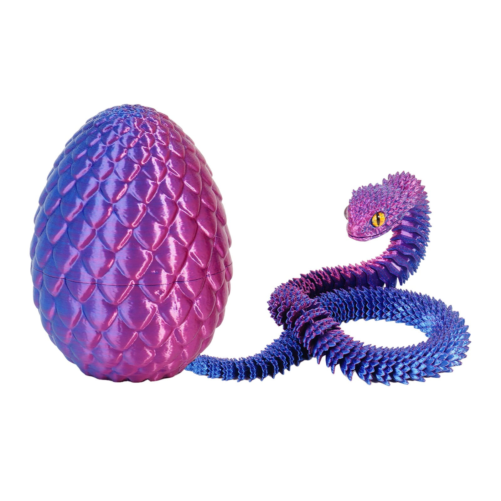 3D Printed Dragon Eggs with 11.8in Dragon Inside,Mystery Egg Set Articulated Fidget Ornament,Home Office Decor Executive Desk Gifts