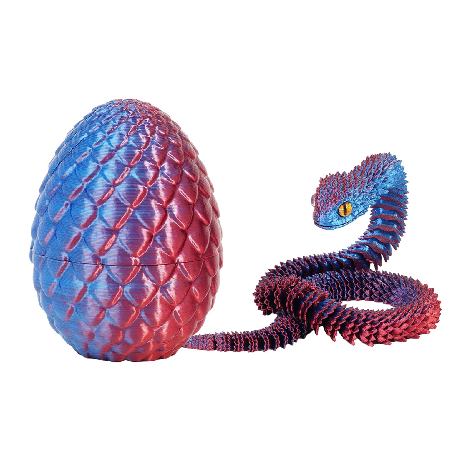 3D Printed Dragon Eggs with 11.8in Dragon Inside,Mystery Egg Set Articulated Fidget Ornament,Home Office Decor Executive Desk Gifts