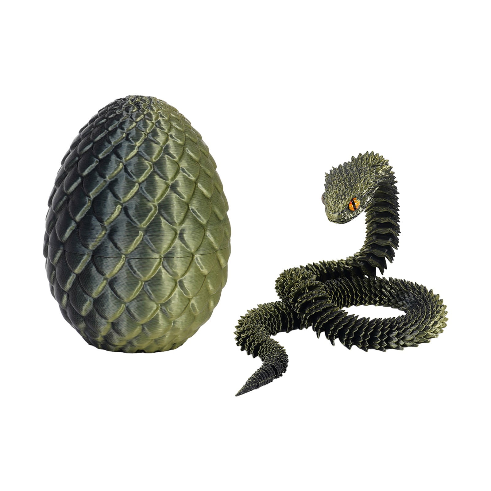 3D Printed Dragon Eggs with 11.8in Dragon Inside,Mystery Egg Set Articulated Fidget Ornament,Home Office Decor Executive Desk Gifts