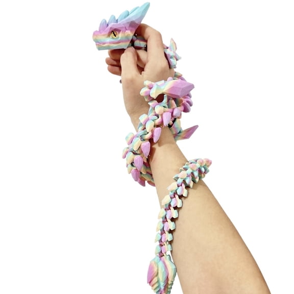 3D Printed Dragon Fidget Flexible Joints, Executive Desk Home Office Decor Gifts