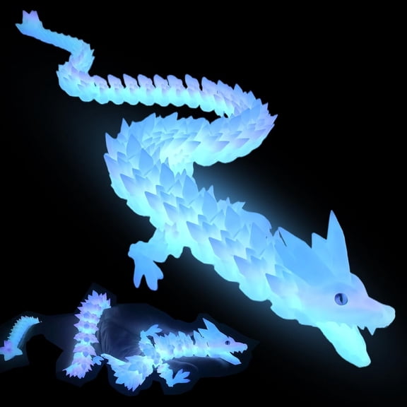 3D Printed Dragon,Large Cool Large Crystal Animals Desktop Decoration