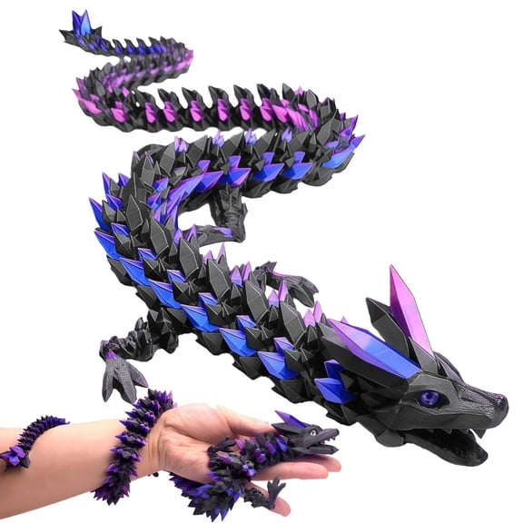 3D Printed Dragon,Large Cool Large Crystal Animals Desktop Decoration