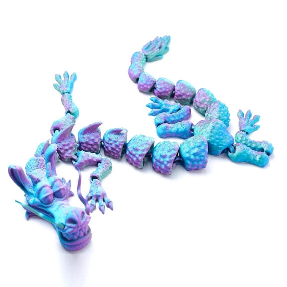3D Printed Dragon Model,Flexible Animals Toy Statue,Movable Joints,Home Office Decor,Interesting Toys for Autism/ADHD,Festival Gifts toco,Fidget Toys, Executive Desk Animals Toy