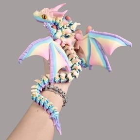 3D Printed Dragon Models,Flexible Joint Animal lacertid Figurines, 3D Printing Stuff Cheap,Stress Relief, Fidget restlessness, ADHD Toys, Surprise Fantasy Gifts(3D Printed Dragon)