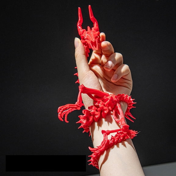 3D Printed Dragon Skeleton Model Full  Movable Joint Skull Dragon Ornaments Creative Desktop Decoration Collection Gifts