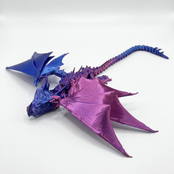 3D Printed Dragon With Horns Desktop Decoration