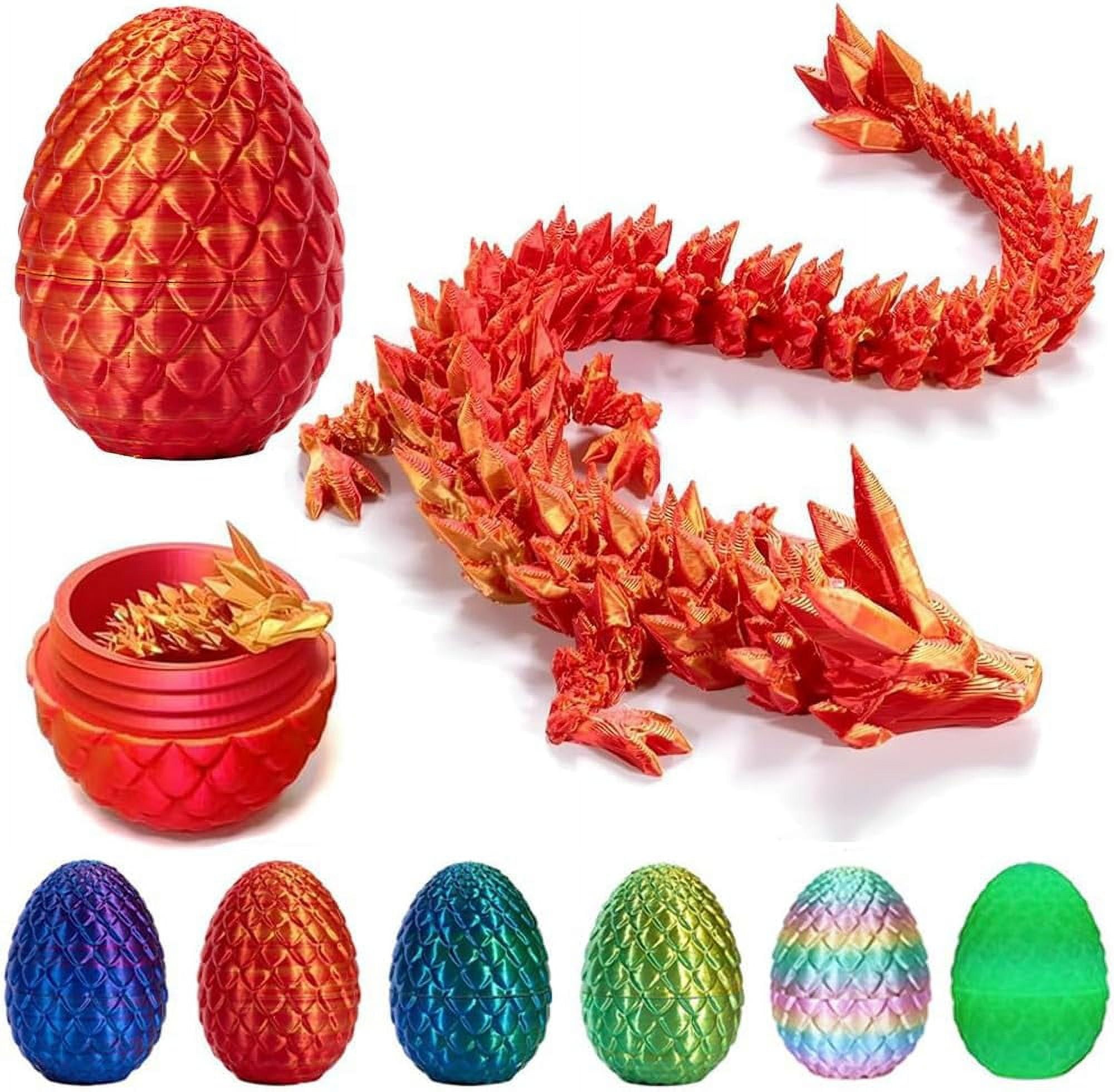 3D Printed Dragon in Egg, Dragon Eggs with Dragon Inside for Boys Kids ...