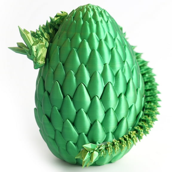 3D Printed Dragon in Egg,Full Articulated Dragon Crystal Dragon with Dragon Egg,Flexible Joints Home Decor Executive Desk Toys