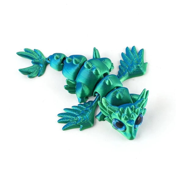 3D Printed Dragon with Flying Wings and Joint Movable Model Handicraft Figurine for Gift Creative Hand-made Animal Figurine