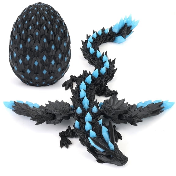 3D Printed Dragon with Wings Glow in The Dark, Eggs with Inside , Easter Mythical Pieces, Cool Luminous Desk Decor Gift
