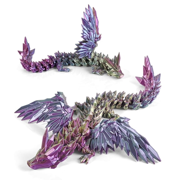 3D Printed Dragon with Wings , for Stress Relief, Surprise Animals Figurines for Boys