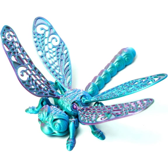 3D Printed Dragonfly Model,Flexible Animals Toy Statue,Movable Joints,Home Office Decor,Interesting Toys for Autism/ADHD,Festival Gifts toco,Fidget Toys, Executive Desk Animals Toy