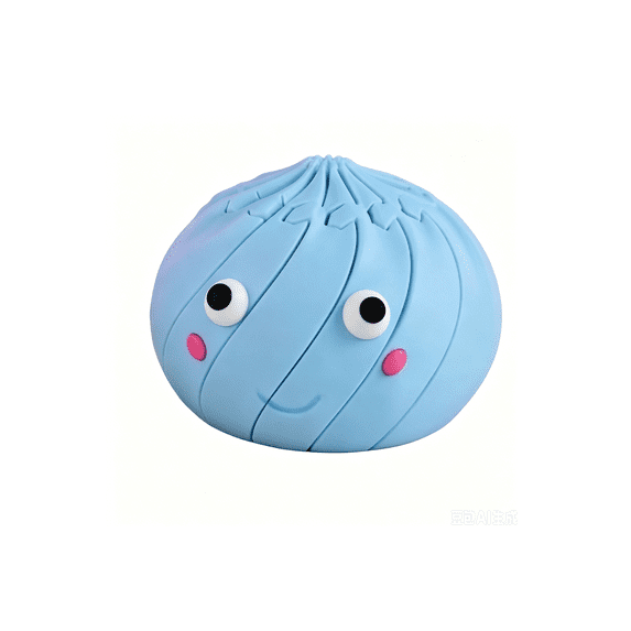 3D Printed Dumpling Fidget Toy Stress Relief Dim Sum Bao Collectible Desktop Figurine Sensory Toy for Office and School
