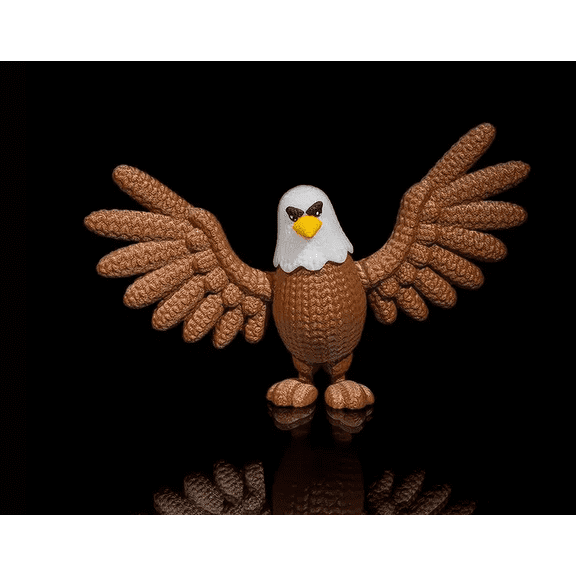 3D Printed Eagle Figurine  Handcrafted Bald Eagle Statue with Spread Wings  Decorative Desk & Shelf Display  Made to Order