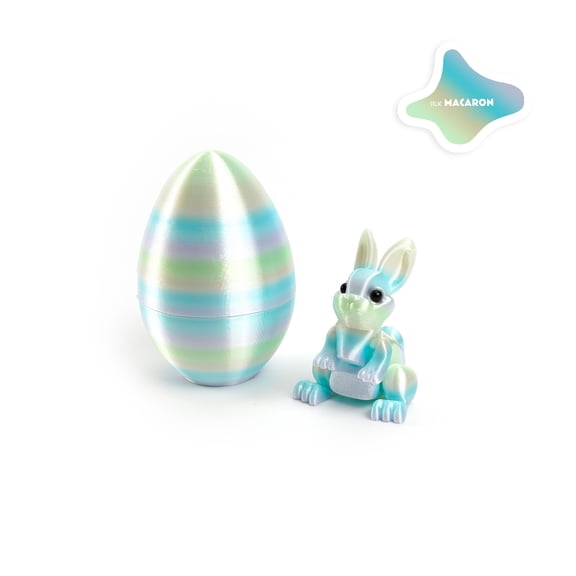 3D Printed Easter Bunny Egg Set, 3D Printed Bunny Eggs with Bunny Inside, 3D Printed Bunny Toys with Egg, 3D Printing Rabbit Eggs Easter Gift Ideas Family Fun Easter Surprise