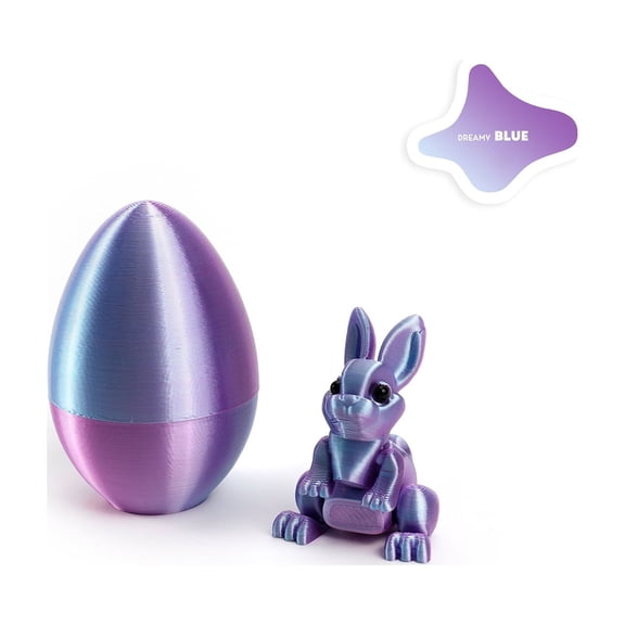 3D Printed Easter Bunny Egg Set, 3D Printed Bunny Eggs with Bunny Inside, 3D Printed Bunny Toys with Egg, 3D Printing Rabbit Eggs Easter Gift Ideas Family Fun Easter Surprise