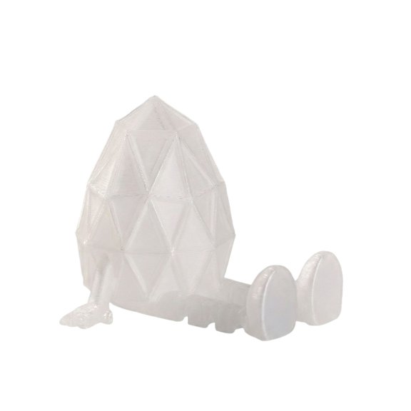 3D Printed Easter Bunny - Happy Easter Figurine for Modern Rabbit Statue, Desk Tabletop Decor and Home Craft, Unique 3D Art for Spring Holiday Celebration