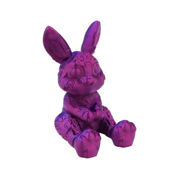 3D Printed Easter Bunny Sculpture Holding Festive Egg for Joyful Holiday Decorations and Home Display Celebrations