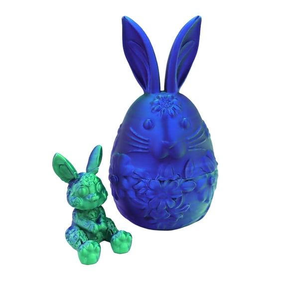 3D Printed Easter Egg with Bunny Inside, Creative Flexible Bunny Easter Egg, Easter Surprise Rabbit Eggs, 3D Printed Animals, Easter Spring Party Favors & Holiday Decor