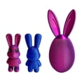 thumbnail image 1 of 3D Printed Easter Egg with Cute Bunny Inside, Creative Decorative Egg Figurine, Spring Holiday Tabletop Ornament, Whimsical Rabbit Sculpture, Seasonal Home & Office Décor, Easter Gift, 1 of 5