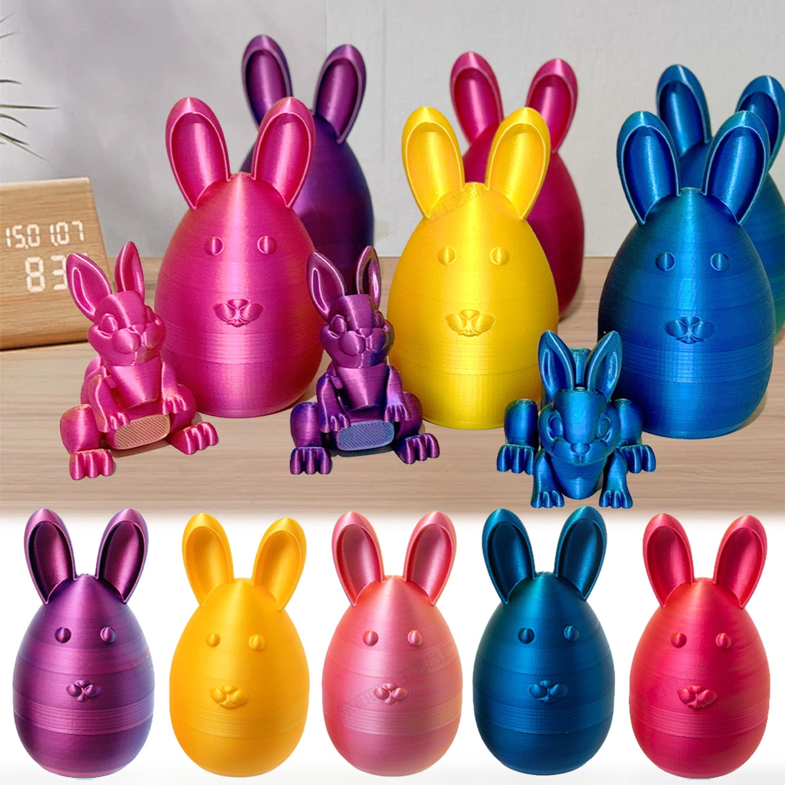 5 Œufs Mystère Lapin 3D – Jouet Fidget Surprise, Lapin à L'Intérieur, Déco Pâques Et Cadeau Festif