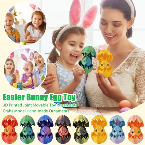 3D Printed Easter Eggs for Decorations & Hunting - Assorted Color Plastic Eggs for Candy, Spring Party Favors & Holiday Decor