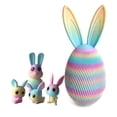 thumbnail image 1 of 3D Printed Easter Eggs with Bunny Inside,8.46 inch,Rabbit Egg Figurine Desktop Ornament, Unique Easter Gift Set, 1 of 9
