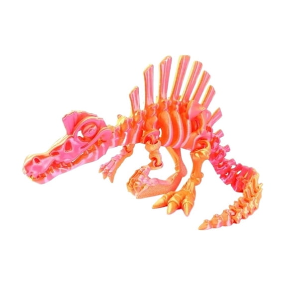 3D Printed Echinosaurus Dinosaur Movable Skeleton Dragons Figurine ...