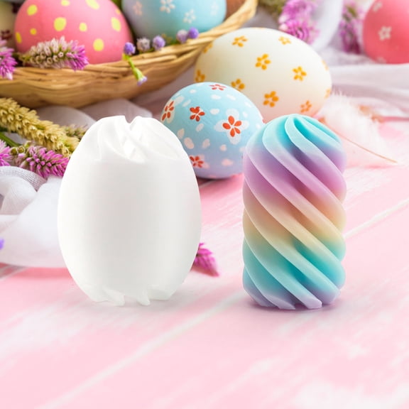 3D Printed Eggshell Squeeze Toys, Spinning Stress Balls For Adults Stress Relief At Home Office, Musical Fidget Toys For Easter Fun or Desk Decoration