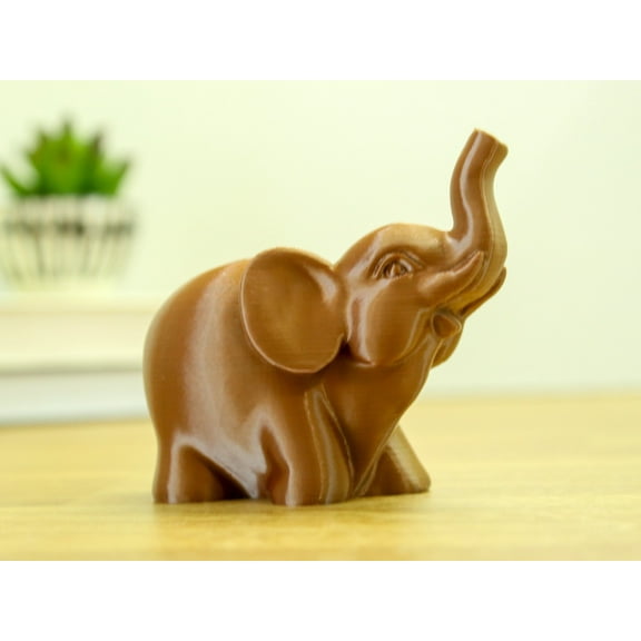 Clever Contraption Elephant Figurine – Minimalist Animal Statue, PLA Plastic Home Decor